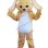 Introverted Female Rabbit Mascot Costume Wearing Bow