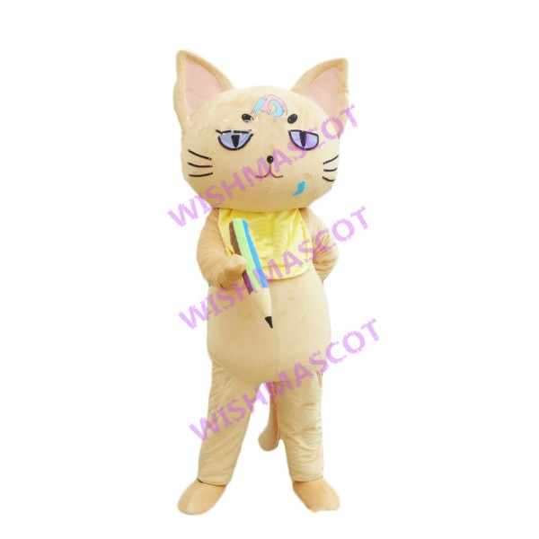 Serious Pencil Cat Mascot Costume