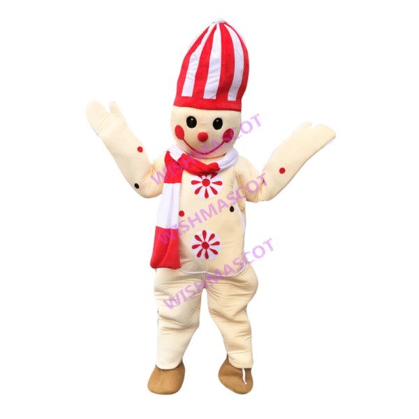 Snowflake Gingerbread Man Mascot Costume