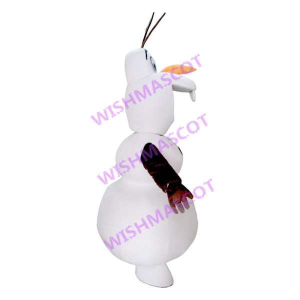 Kind Cheerful Snowman Olaf Mascot Costume