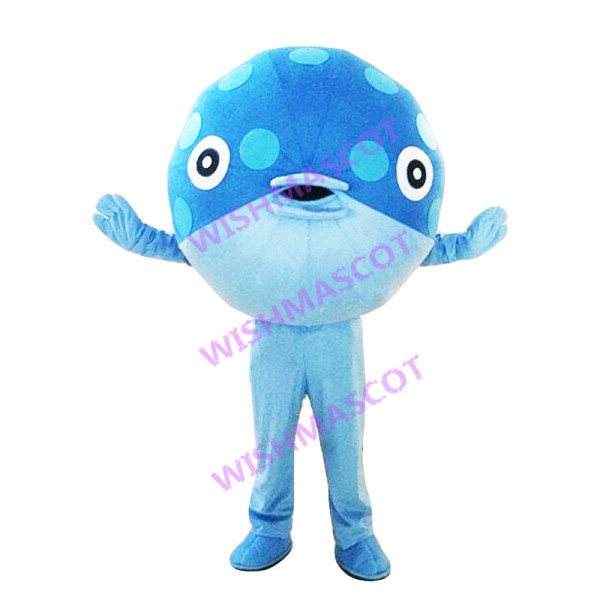 Spherical Pufferfish Mascot Costume