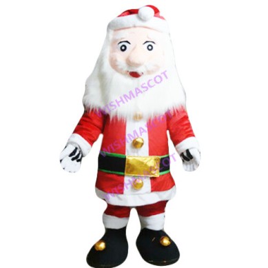 Santa Claus With Gold Belt Mascot Costume