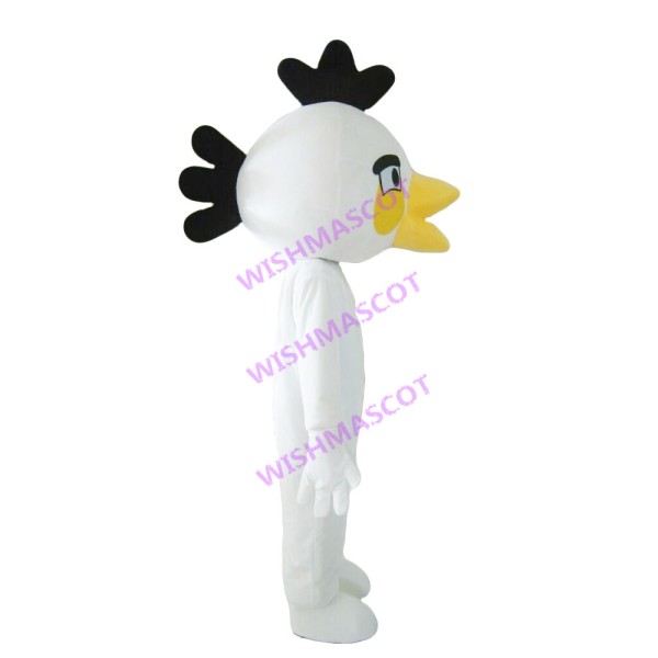 Chirping White Bird Mascot Costume