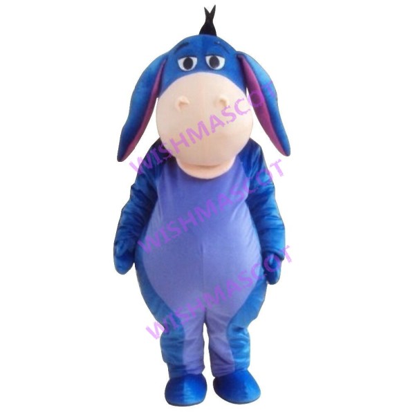 Sluggish Blue Donkey Mascot Costume