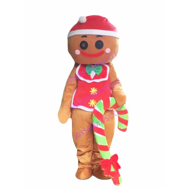 Chic Candy Gingerbread Man Mascot Costume