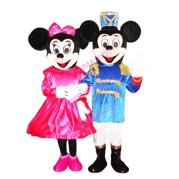 Palace Style Mickey Couple Mascot Costume