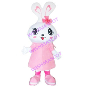 Matte Lace Bunny Mascot Costume