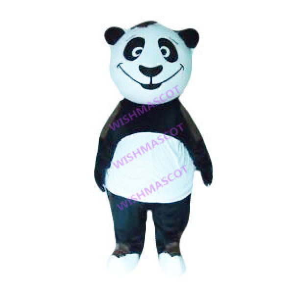 Smiling Panda Mascot Costume