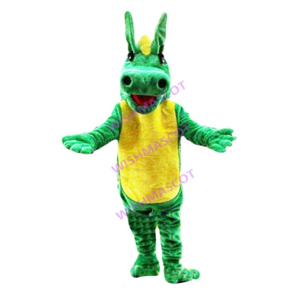 Walking Green Horse Mascot Costume