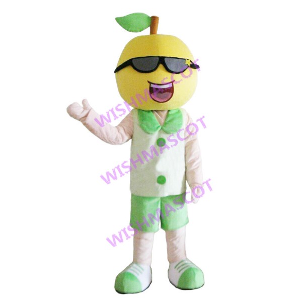 Fragrant Pear Mascot Costume With Sunglasses