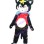 Black Mirror Cat With Flower Mascot Costume