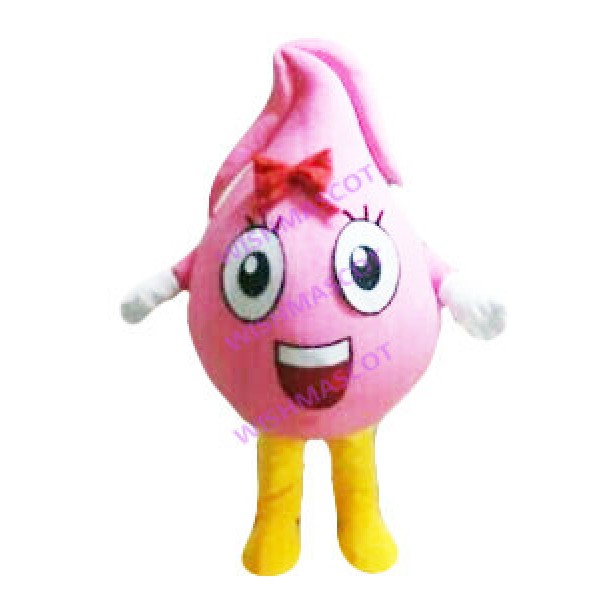 Pink Water Drop Mascot Costume
