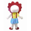Curly Girl Wearing Big Hairpin Mascot Costume