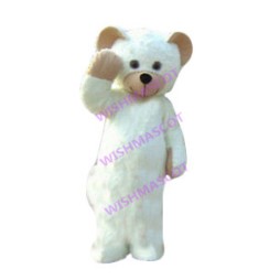 Plush Salute Bear Mascot Costume