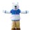 Polar Bear In Down Jacket Mascot Costume