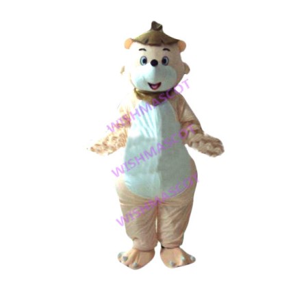 Baby Bear With Lotus Leaf Mascot Costume