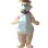 Baby Bear With Lotus Leaf Mascot Costume