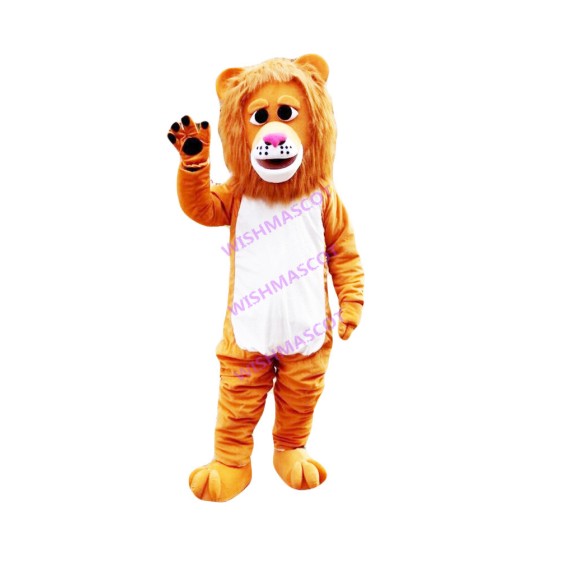 Skinny Tired Lion Mascot Costume