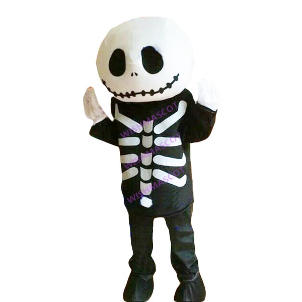Halloween Skeleton Man Mascot Costume
