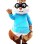 Brained Chipmunk Simon Mascot Costume
