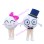 Paired Cartoon White Balls Mascot Costume