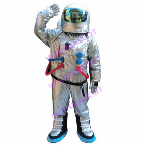 Silver Gray Spaceman Mascot Costume For Adult