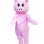 Sharp-eared Pink Pig Mascot Costume