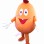 Orange Bandaged Papaya Mascot Costume