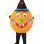 Halloween Pumpkin Wizard Mascot Costume