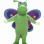 Pretty Green Butterfly Mascot Costume