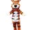 Observed Walking Tiger Mascot Costume