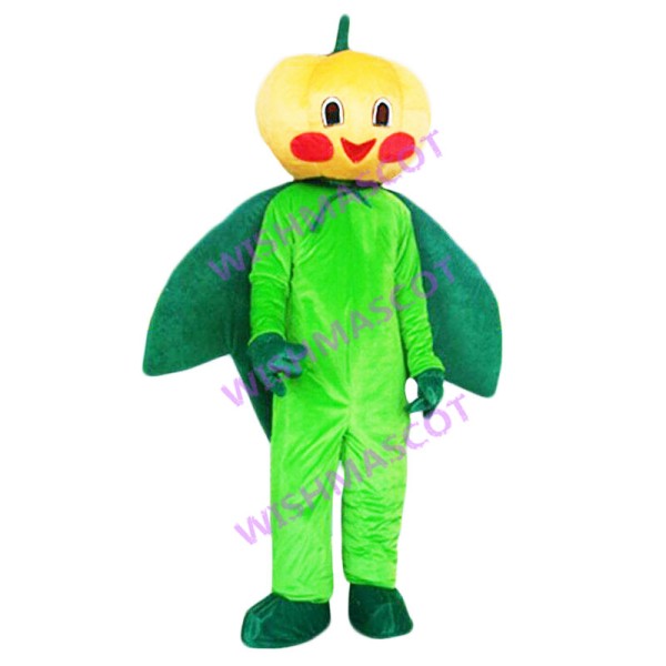 Blush Pumpkin Elf Mascot Costume For Party