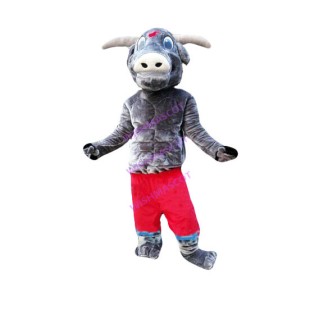 Insistent Muscular Boxer Bull Mascot Costume