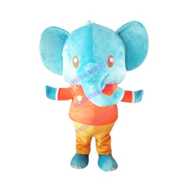 Wayward Little Blue Elephant Mascot Costume
