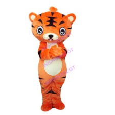 Hesitating Disturbed Little Tiger Mascot Costume