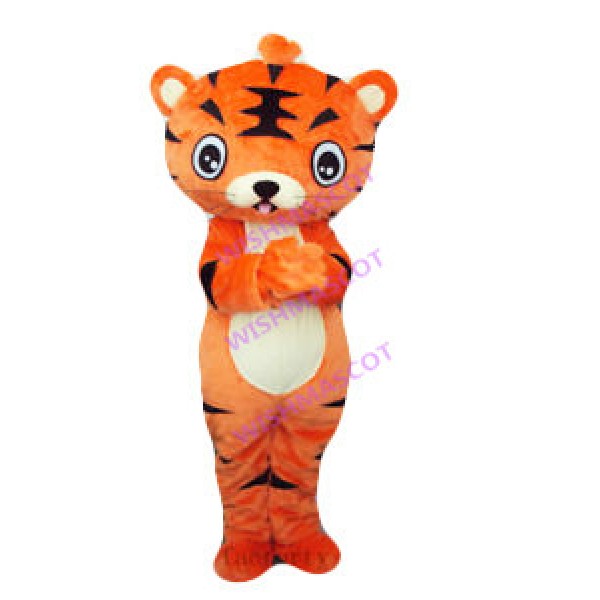 Hesitating Disturbed Little Tiger Mascot Costume