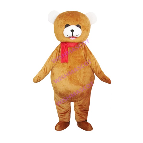 Convivial Pot Belly Brown Bear Mascot Costume