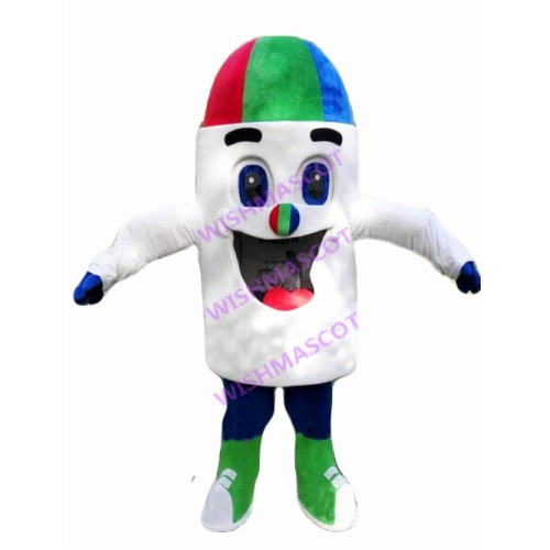 Crumpled Colored Crayon Mascot Costume