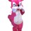 Observed Rose Pink Squirrel Mascot Costume