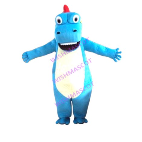 Barbed Blue Stegosaurus Mascot Costume