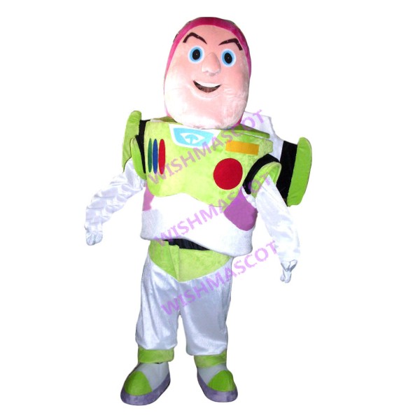 Buzz Lightyear Mascot Costume With Oxygen Hood Open
