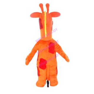 Orange Short Legs Giraffe Mascot Costume