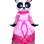 Panda Princess In Long Dress Mascot Costume