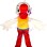 White Goose In Red Pants Mascot Costume