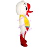 White Goose In Red Pants Mascot Costume