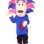 Sporty Lion With Pink-blue Mane Mascot Costume