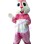 Smart Joyous Pink Rabbit Mascot Costume