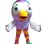 Varicolored Lilac Bird Mascot Costume