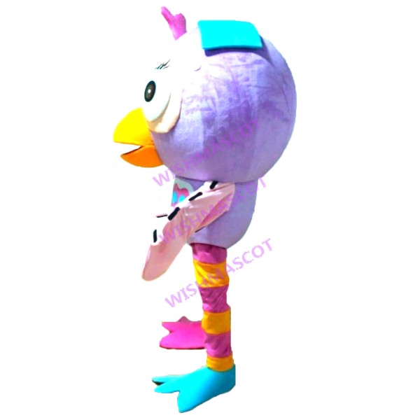 Varicolored Lilac Bird Mascot Costume