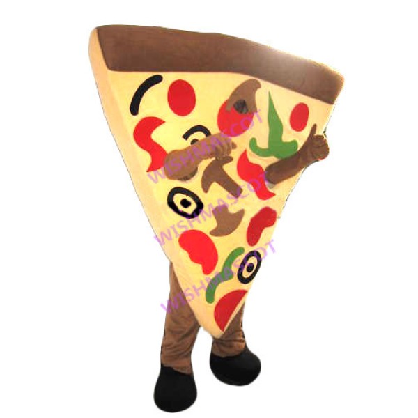 Mushroom Cheese Pizza Mascot Costume